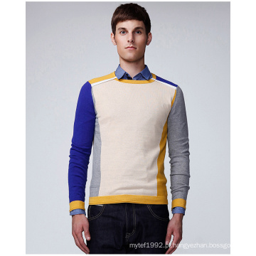 Manufactory Algodão Pullover Knit Men Knitwear